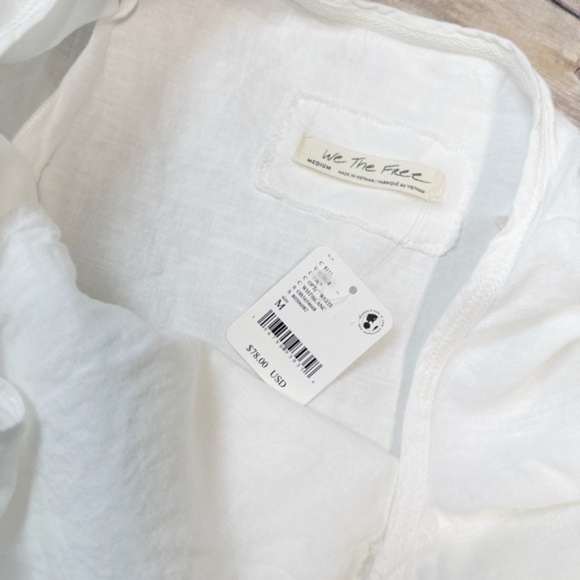 Free People White Short Sleeve Tee - Picture 6 of 7